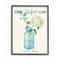 Stupell Industries Home Sweet Home Bouquet in Blue Jar Black Framed Wall Art